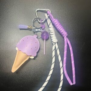 Purple Ice Cream Bag Charm